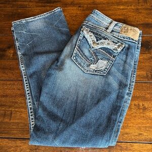 Silver Jeans Tuesday Mid Baby boot womens 34w 31l